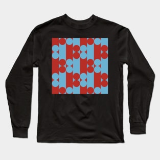 red and blue minimalist abstract art Long Sleeve T-Shirt